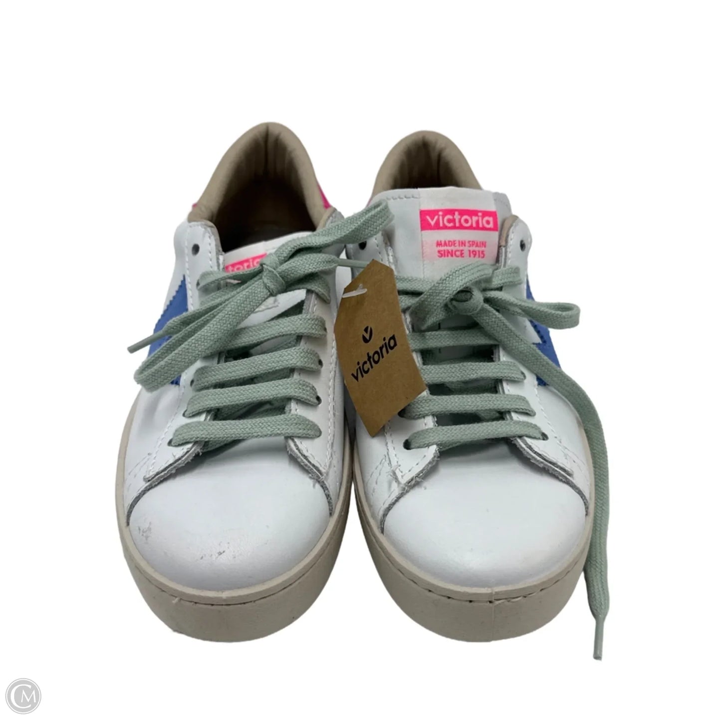 Berlin Leather & Neon Sneakers By Victoria in White, Size: 7