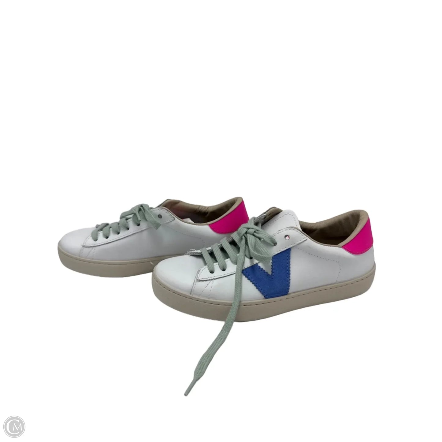 Berlin Leather & Neon Sneakers By Victoria in White, Size: 7