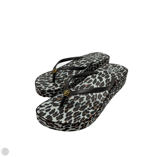 Sandals Wedge Designer By Tory Burch In Animal Print, Size: 10