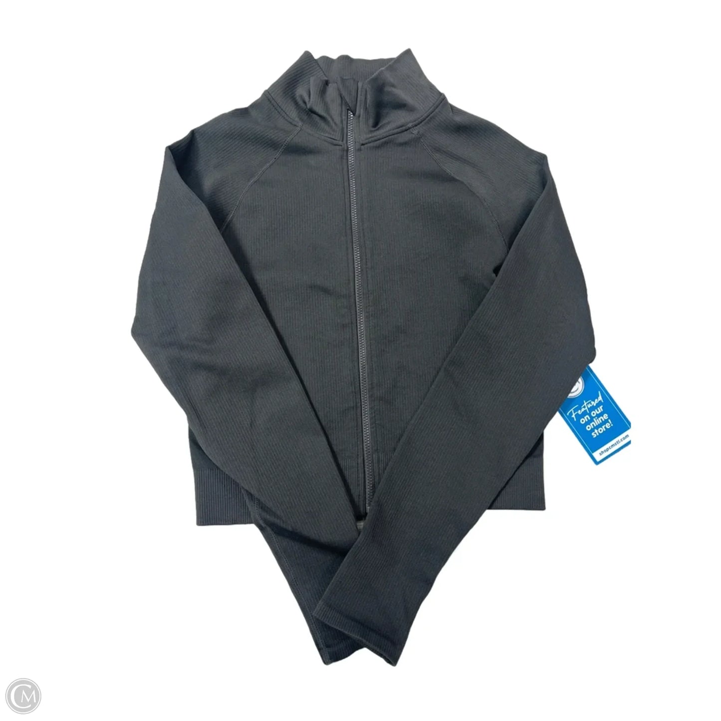 Athletic Jacket By Fabletics In Grey, Size: S
