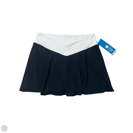 Athletic Skort By Fabletics In Black & White, Size: 2x