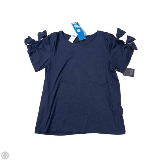 Top Short Sleeve By Banana Republic In Navy, Size: Xl