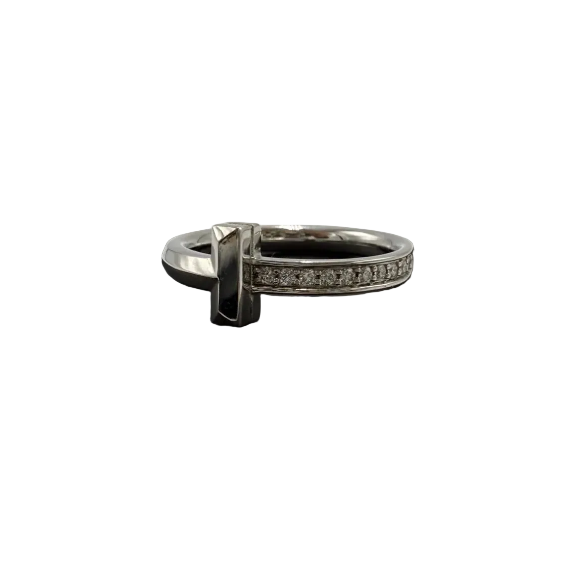 Tiffany and Company 18K T1 Diamond Luxury Ring, Size: 6.5