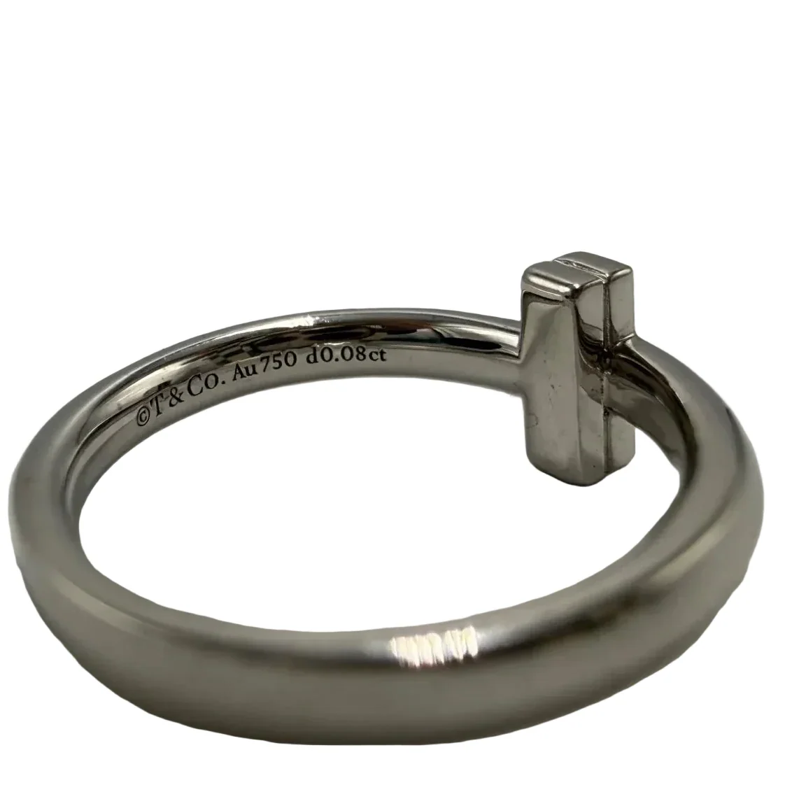 Tiffany and Company 18K T1 Diamond Luxury Ring, Size: 6.5