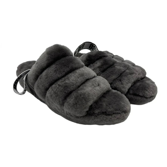 Slippers Designer By UGG In Grey, Size: 11