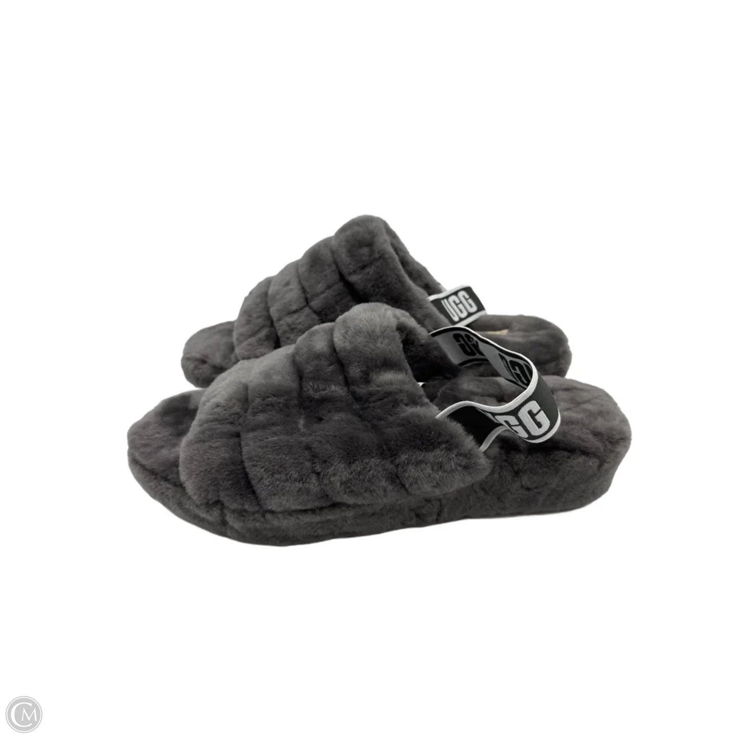 Slippers Designer By UGG In Grey, Size: 11