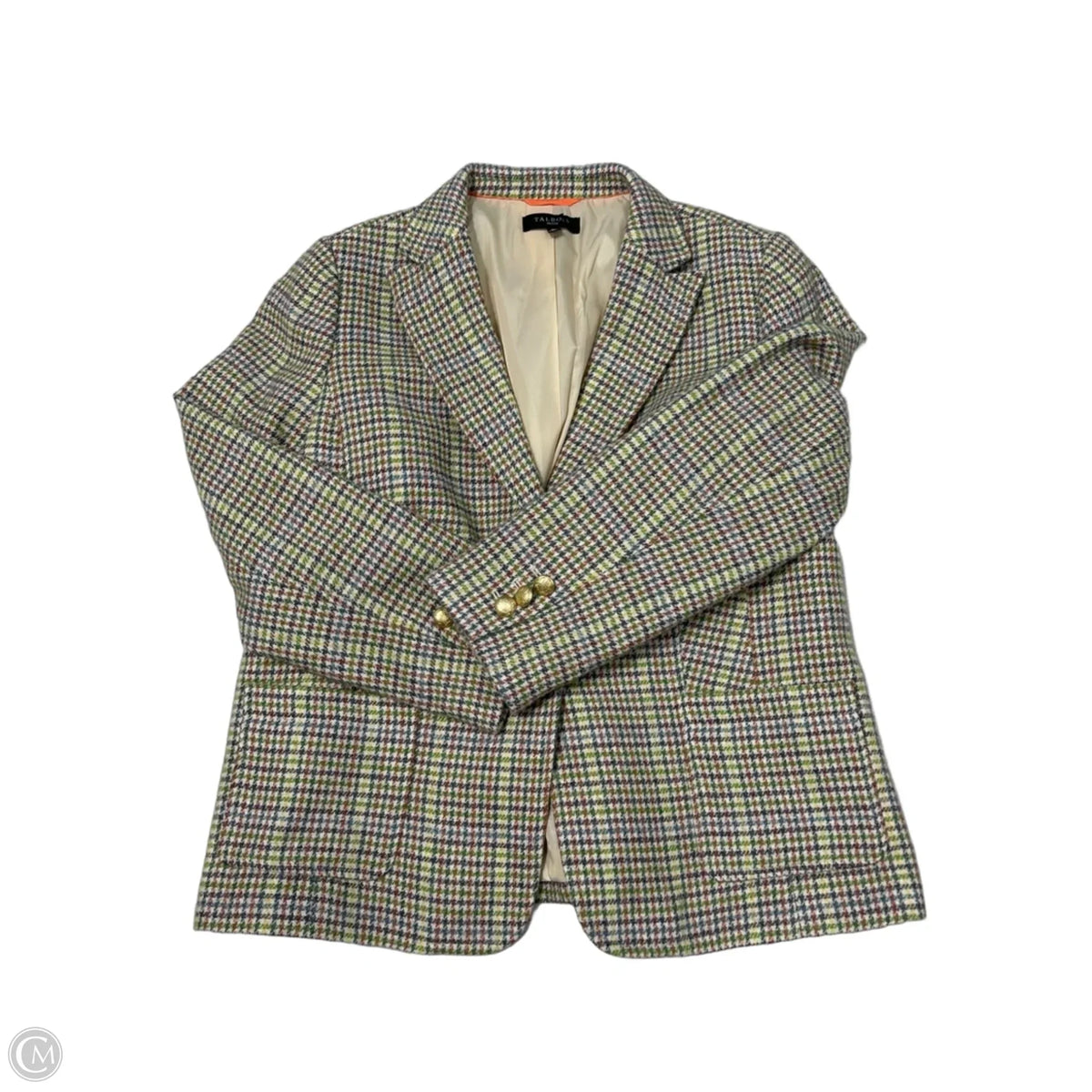 Blazer By Talbots In Cream & Green, Size: Xlp