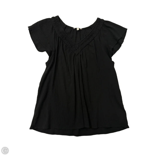 Top Short Sleeve By Lucky Brand In Black, Size: L
