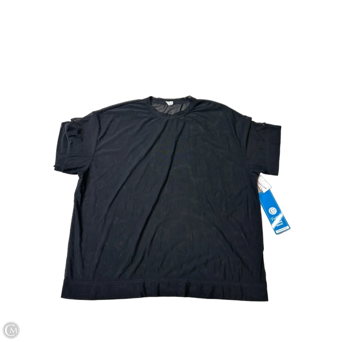 Athletic Top Short Sleeve By Athleta In Black, Size: L