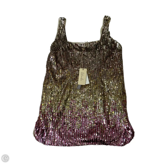 New! Dress Party Short By Letrueke In Gold & Pink, Size: L