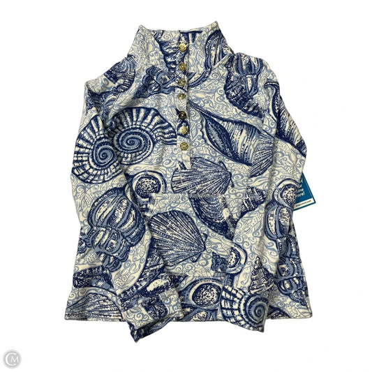 Sweatshirt Designer By Lilly Pulitzer In Blue & White, Size: Xs
