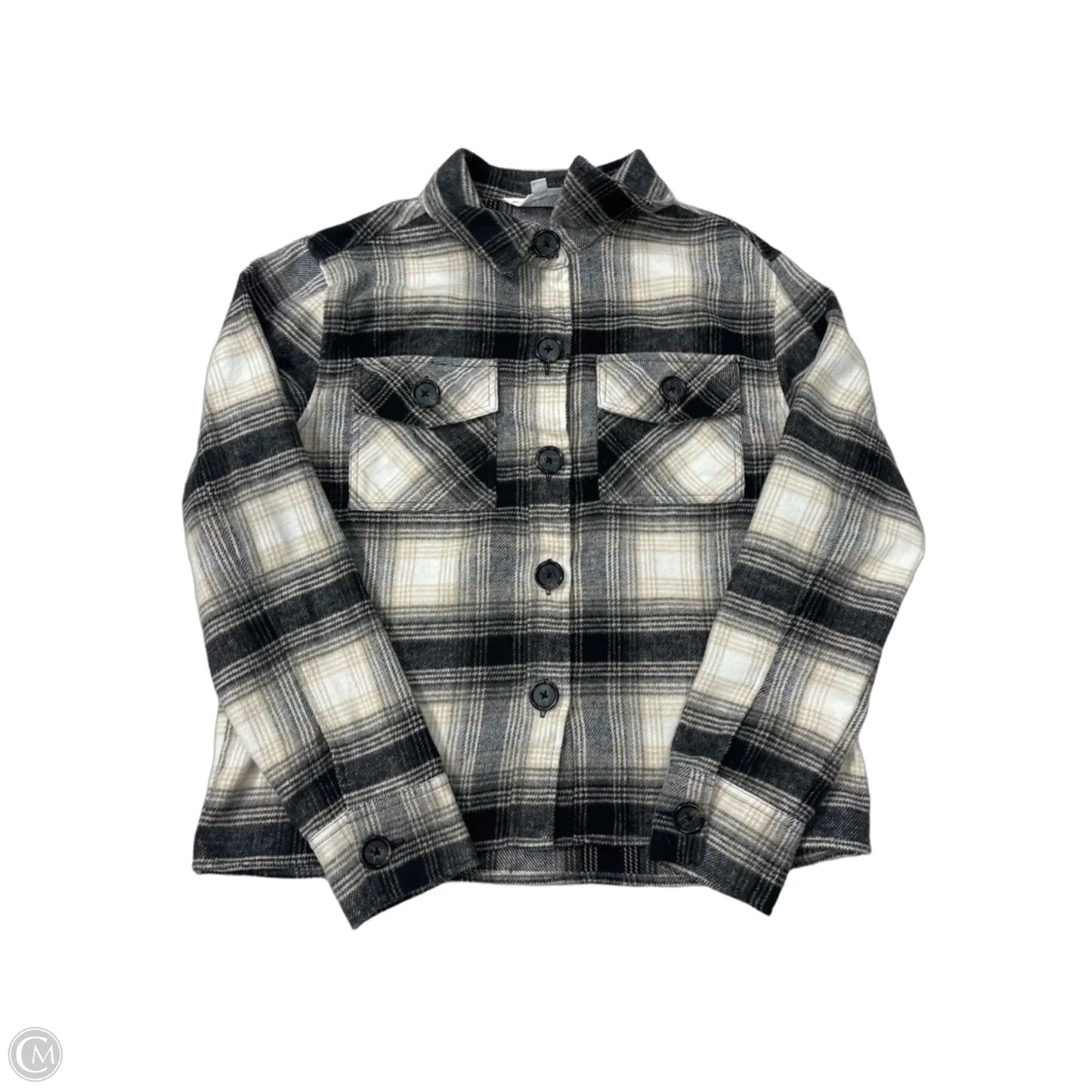 Jacket Shirt By Bb Dakota In Brown, Size: M