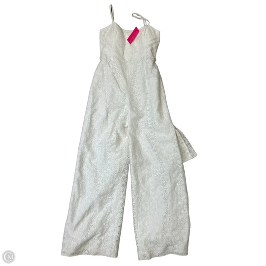 New! Jumpsuit Designer By Lilly Pulitzer In White, Size: L