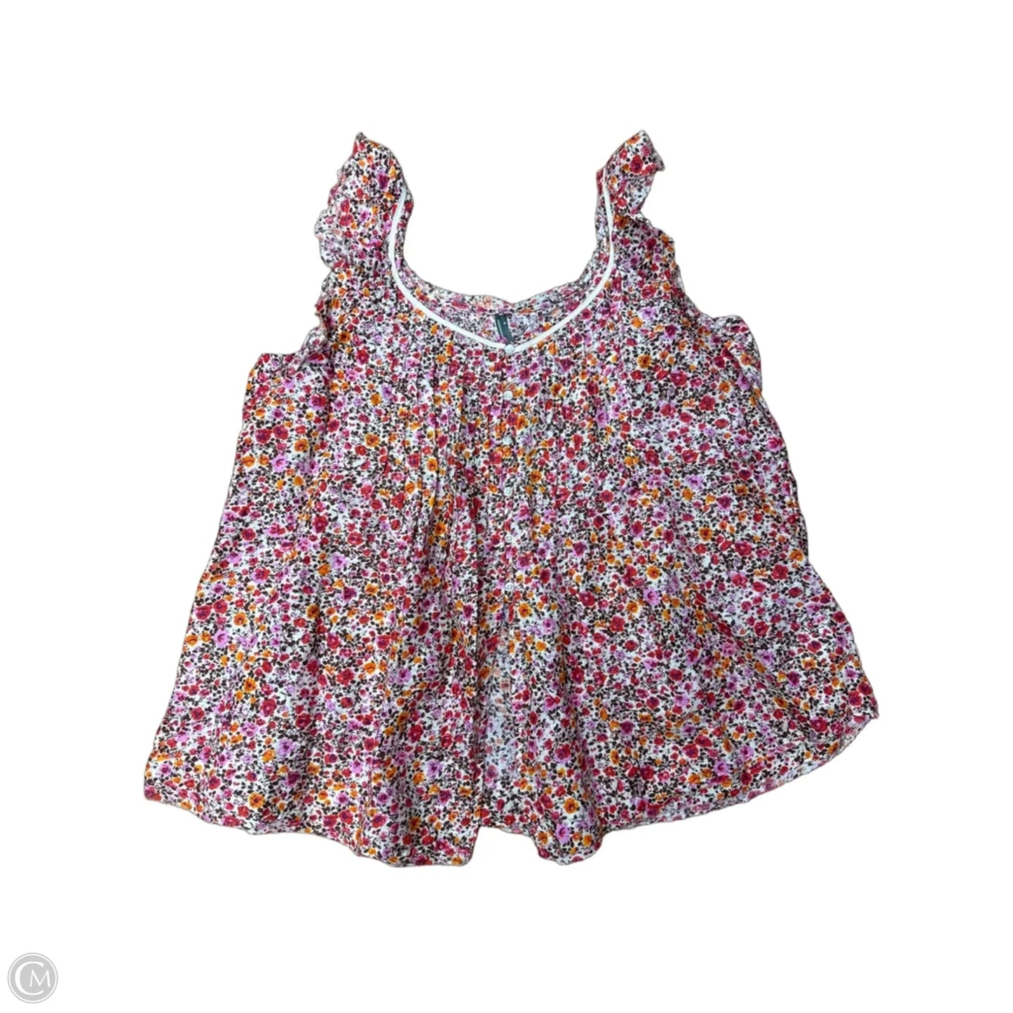 Top Sleeveless By Anthropologie In Floral Print, Size: Xl