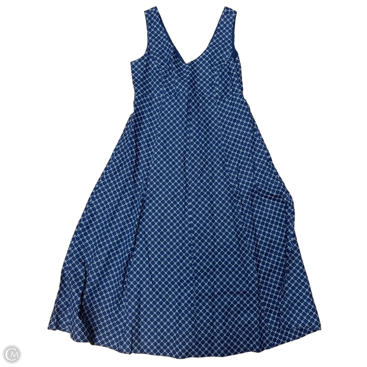 Dress Casual Maxi By Draper James In Blue & White, Size: L