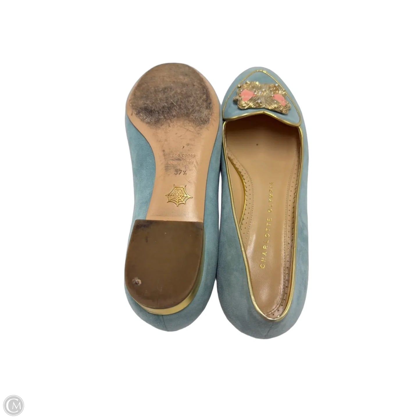 Shoes Designer By Charlotte Olympia In Blue, Size: 7.5
