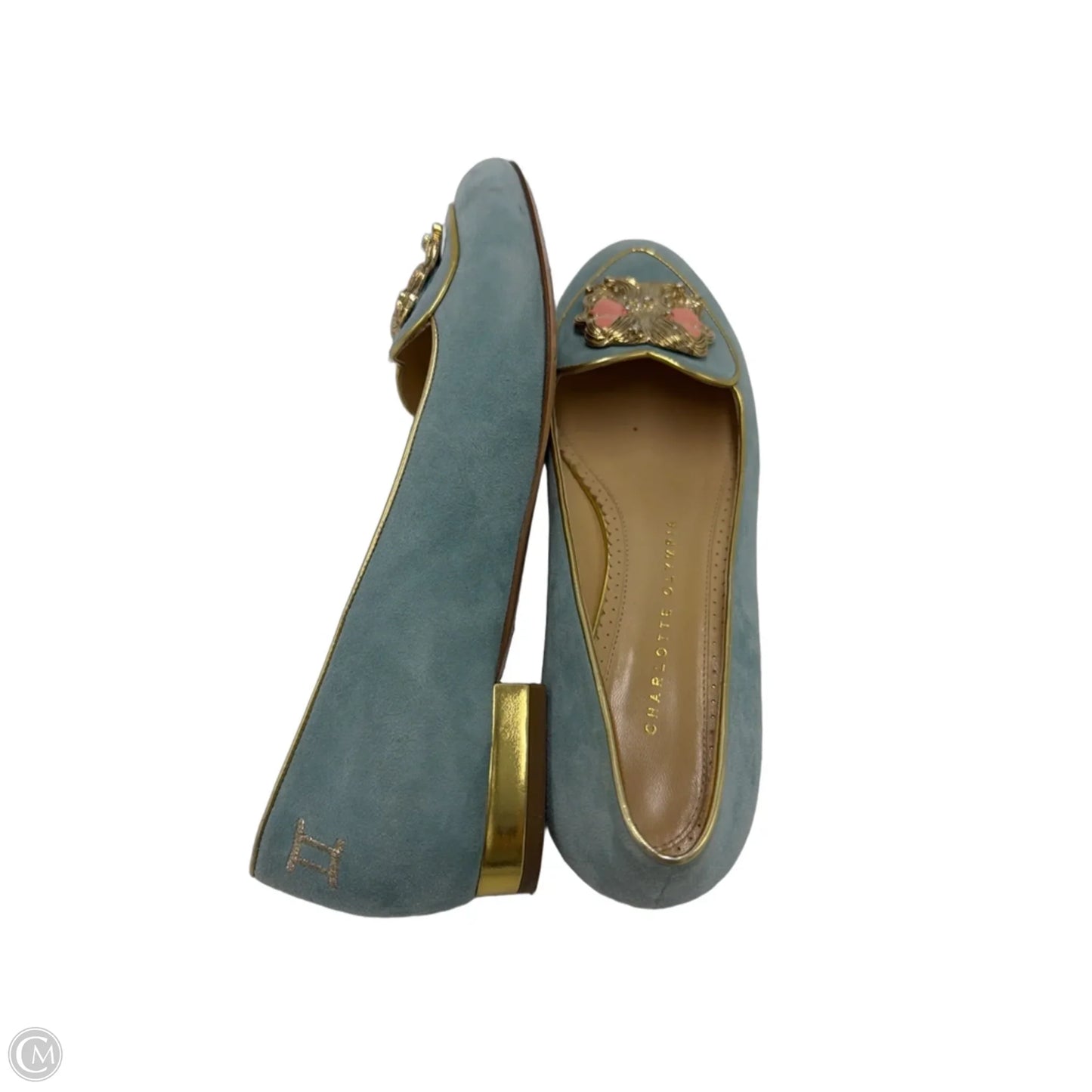 Shoes Designer By Charlotte Olympia In Blue, Size: 7.5