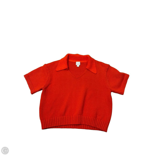 Sweater Short Sleeve By Maeve In Orange, Size: S
