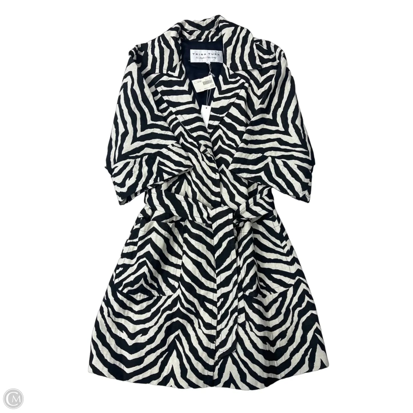 New! Coat Trench Coat By Trina Turk In Zebra Print, Size: M