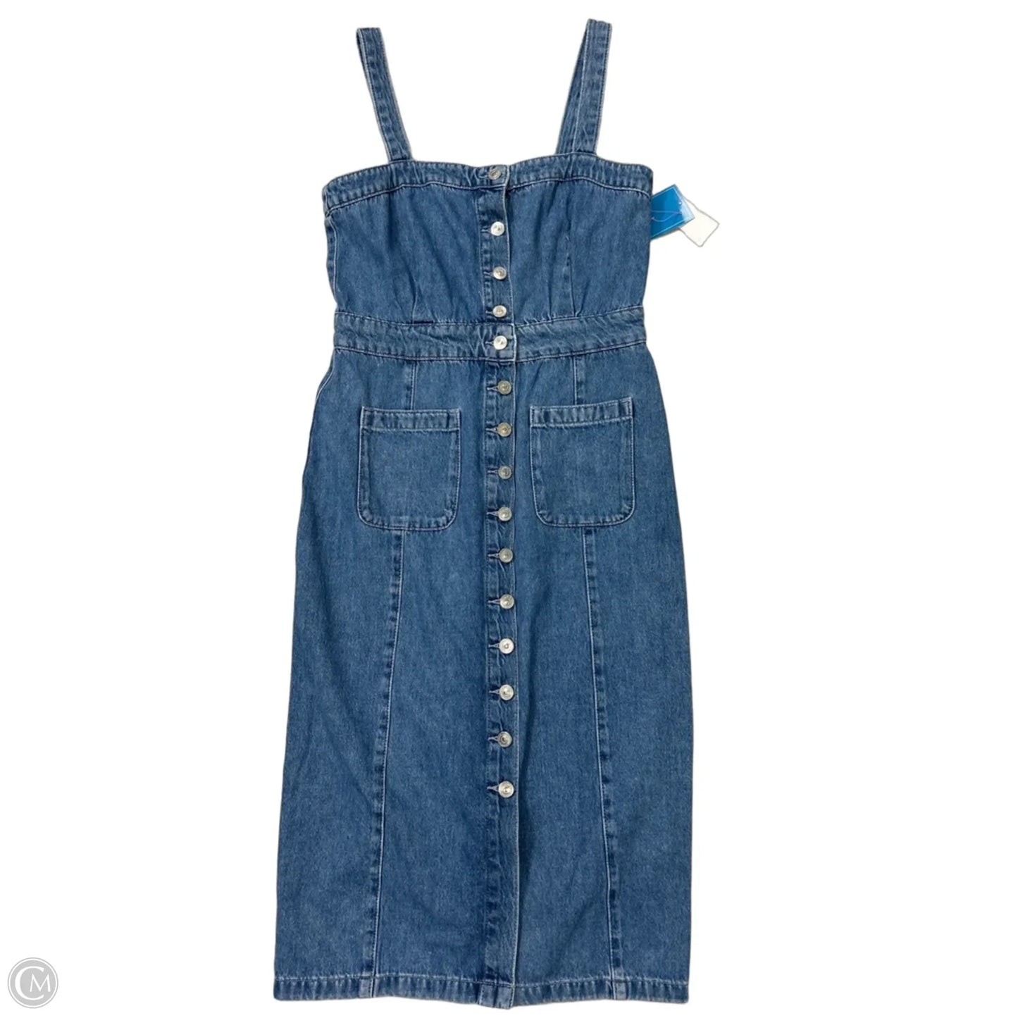 Dress Designer By All Saints In Blue Denim, Size: L