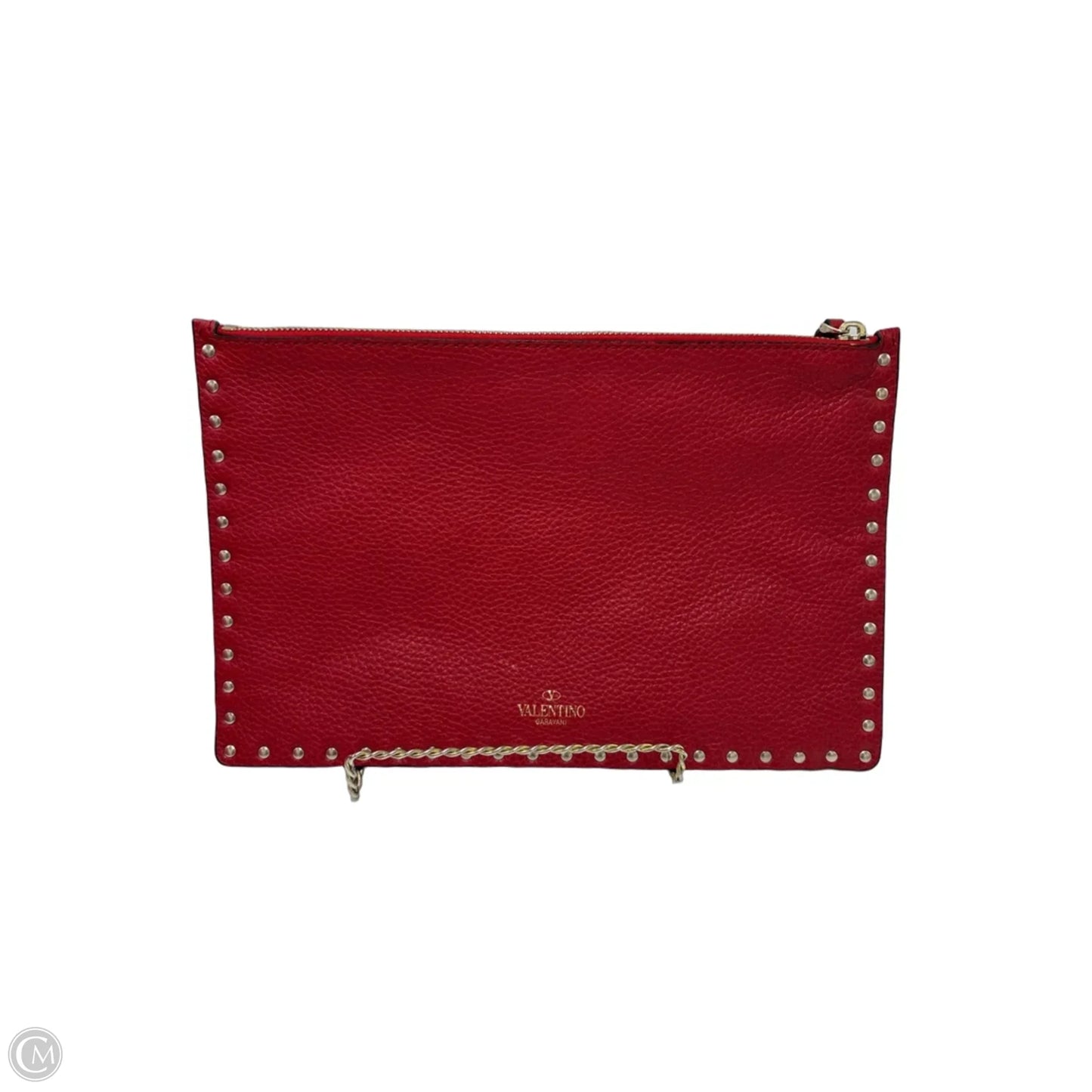 Valentino-Garavani Rockstud Zip Pouch Luxury Clutch