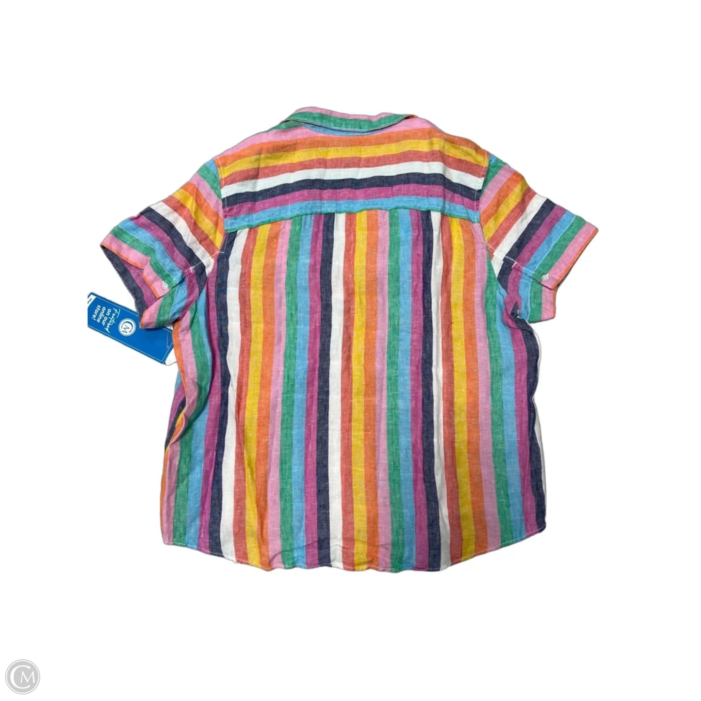 Top Short Sleeve By J. Crew In Rainbow Print, Size: L