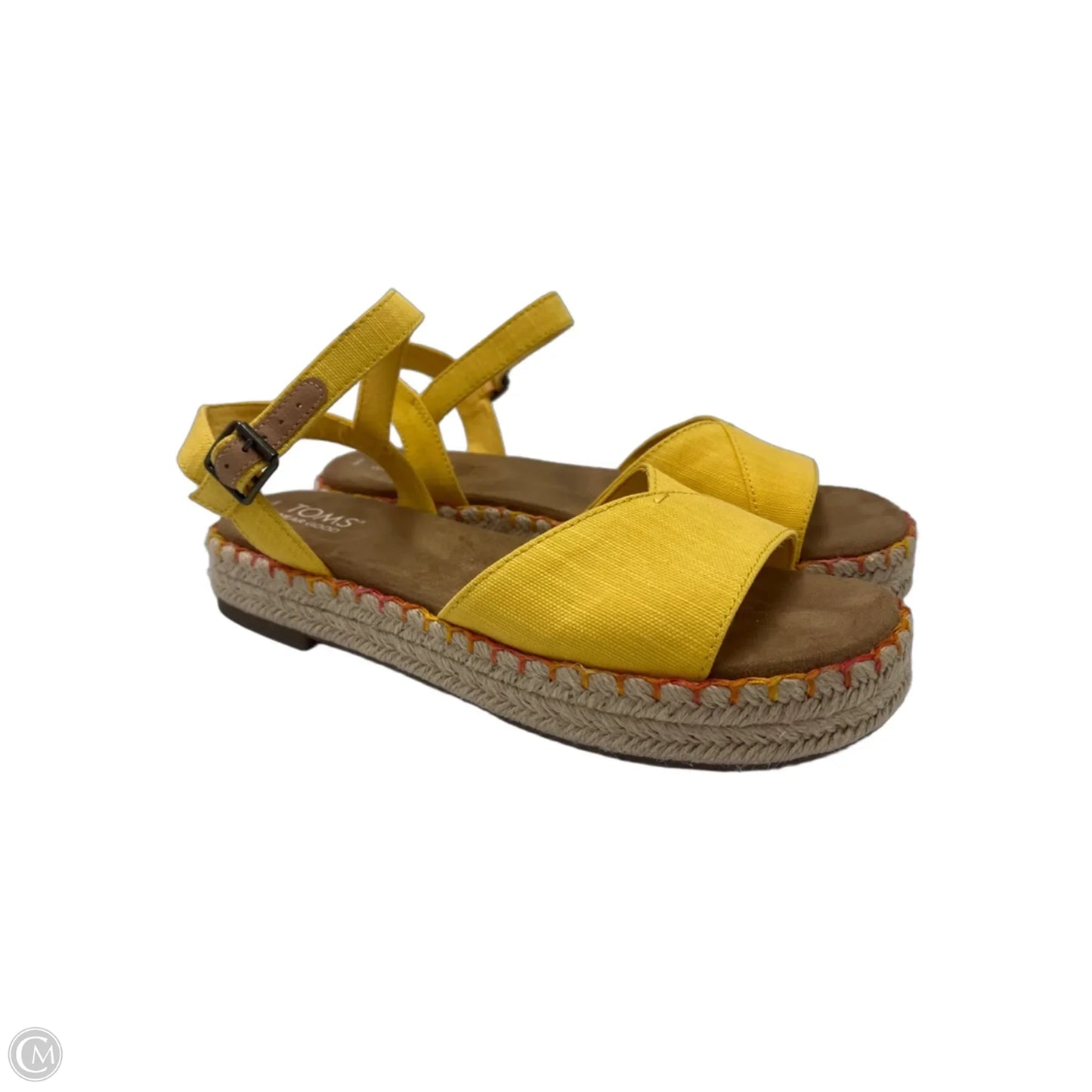 Sandals Heels Platform By Toms In Yellow, Size: 8