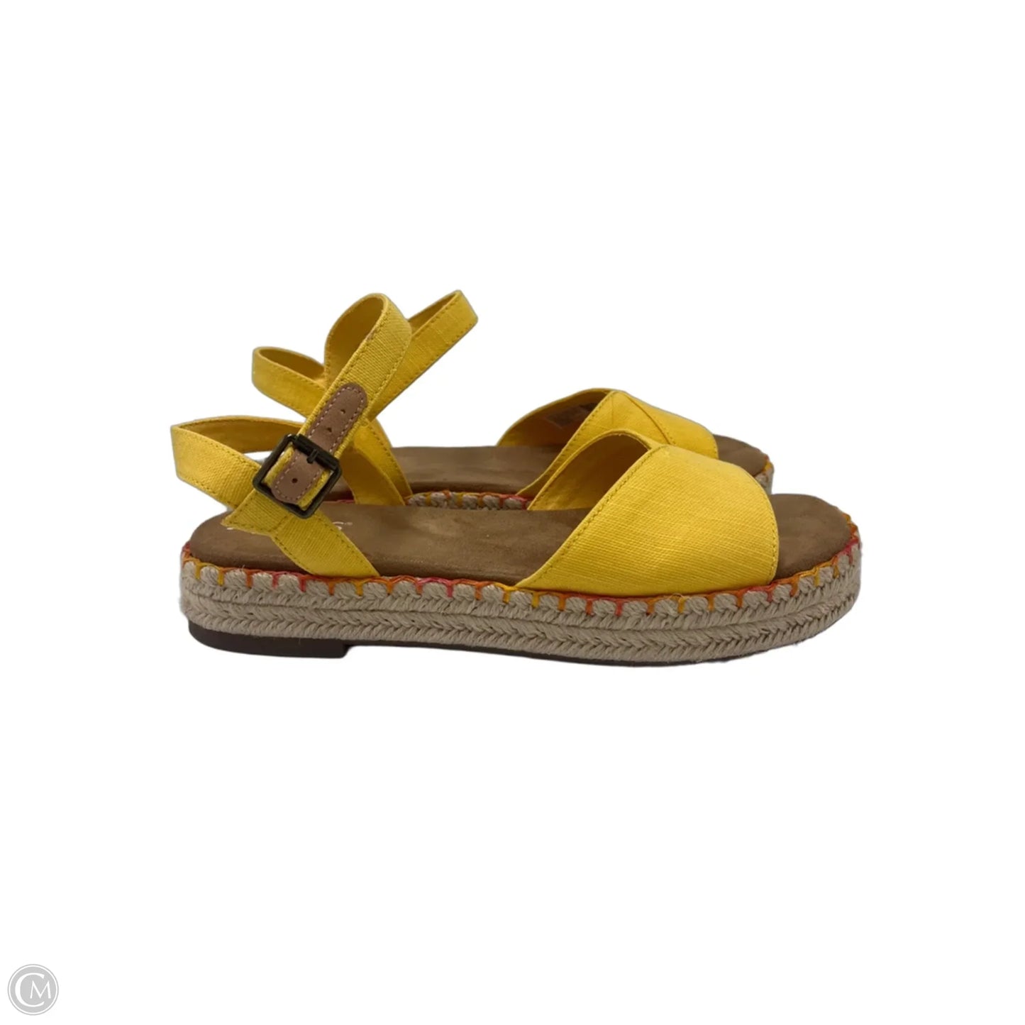 Sandals Heels Platform By Toms In Yellow, Size: 8