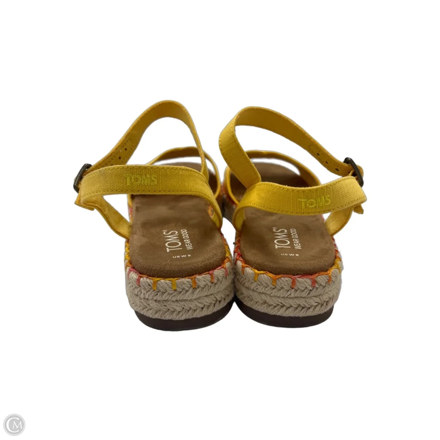 Sandals Heels Platform By Toms In Yellow, Size: 8