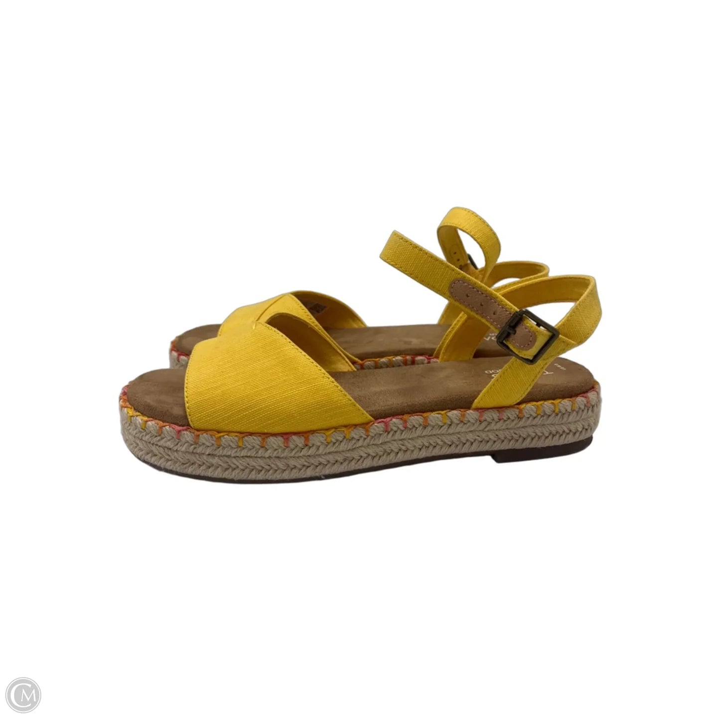 Sandals Heels Platform By Toms In Yellow, Size: 8
