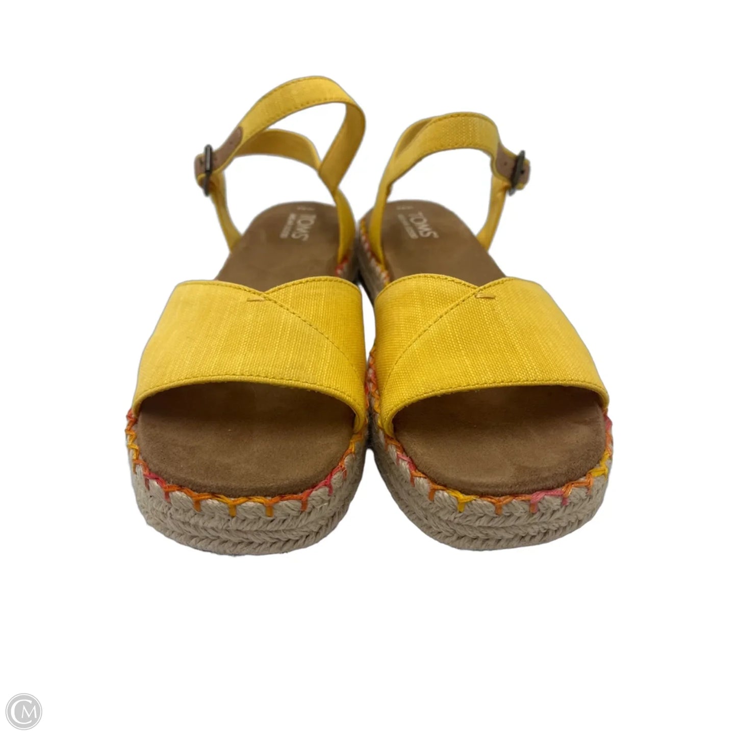 Sandals Heels Platform By Toms In Yellow, Size: 8