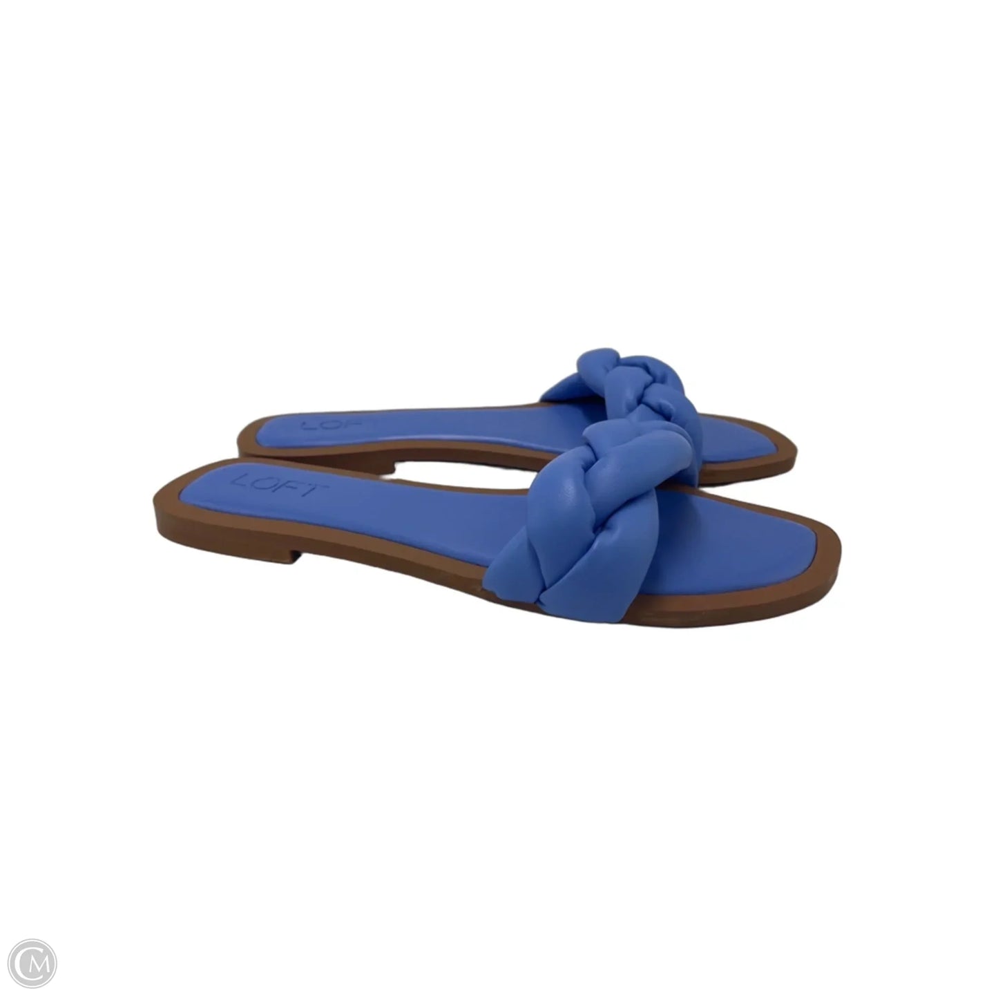 Like New! Sandals Flats By Loft In Blue, Size: 8
