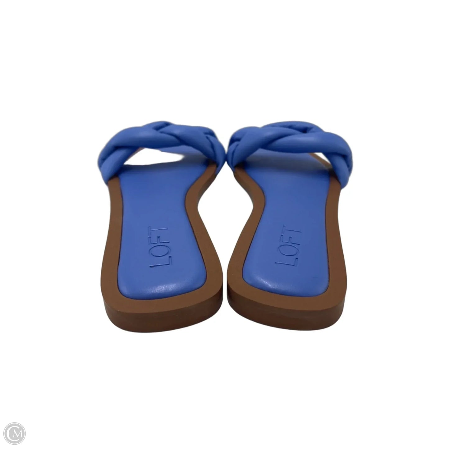 Like New! Sandals Flats By Loft In Blue, Size: 8