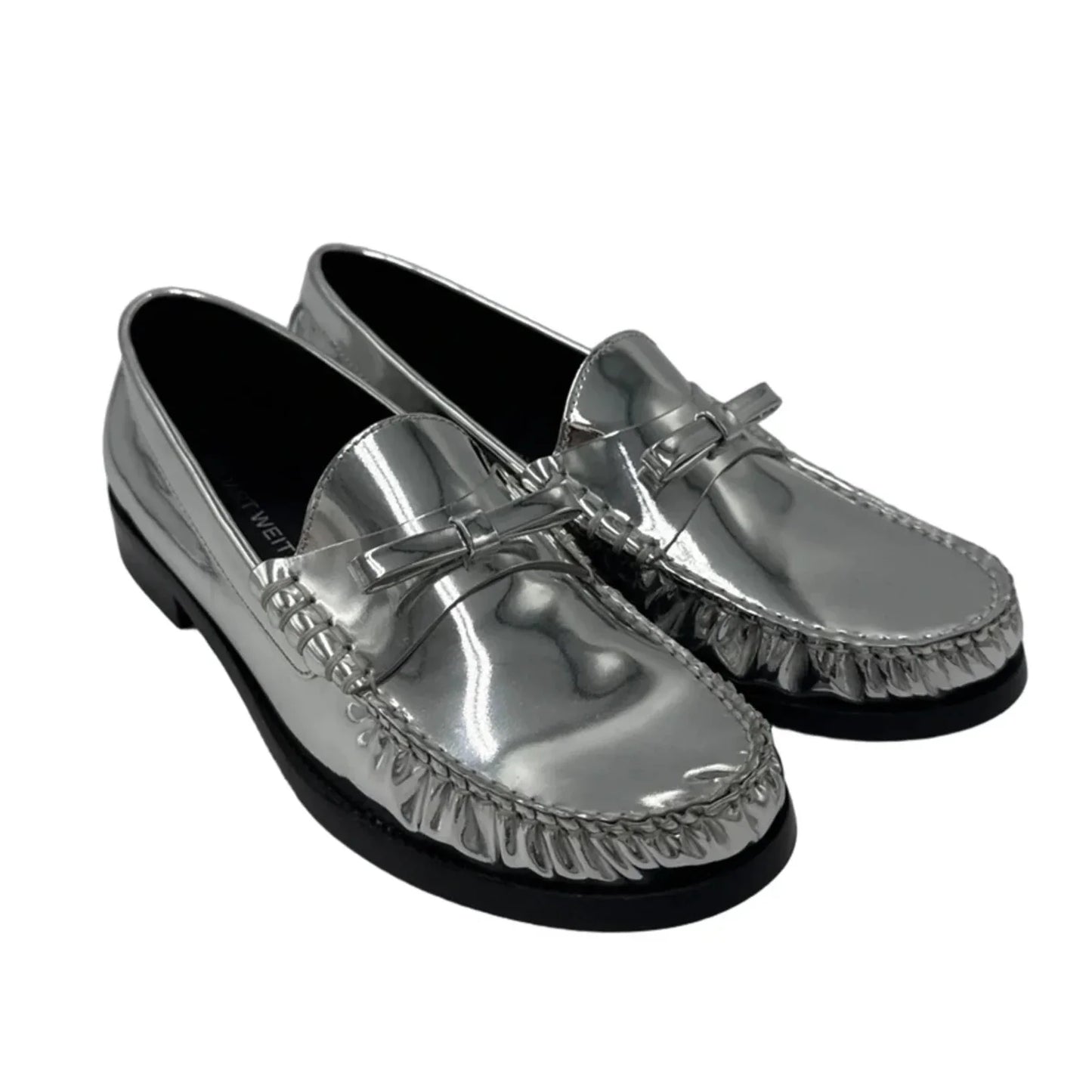 Like New! Shoes Designer By Stuart Weitzman In Silver, Size: 7.5