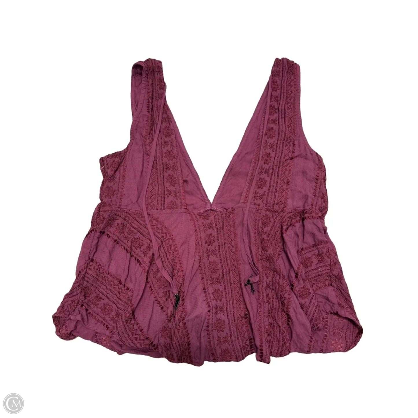 Top Sleeveless By Free People In Purple & Red, Size: M