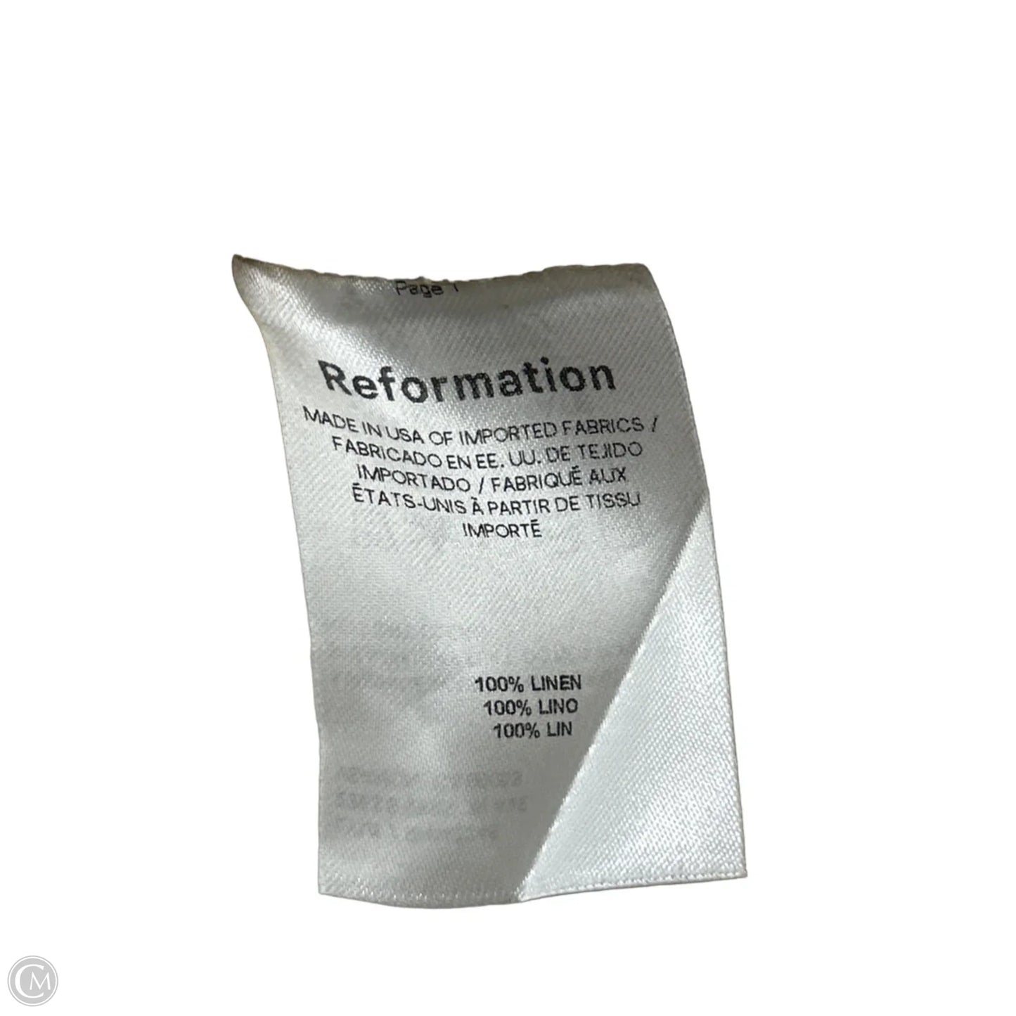 Dress Casual Short By Reformation In Yellow, Size: S
