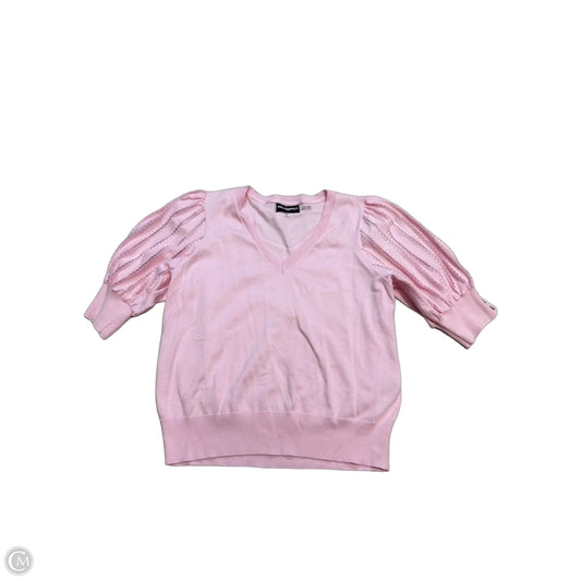 Top Short Sleeve Designer By Karl Lagerfeld In Pink, Size: L