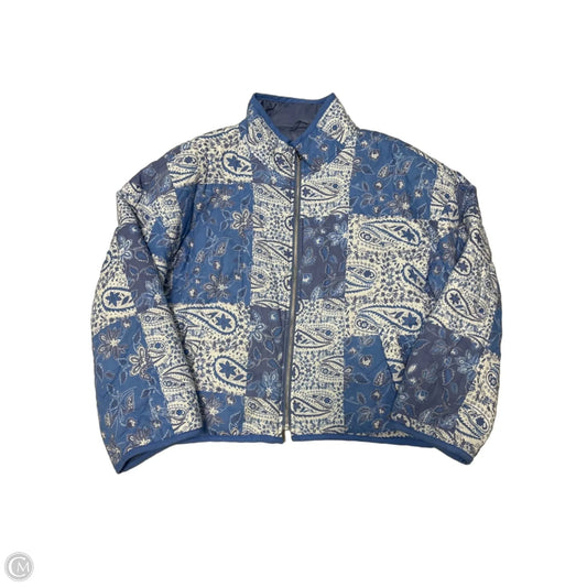 Jacket Puffer & Quilted By Avec Les Filles In Blue, Size: L