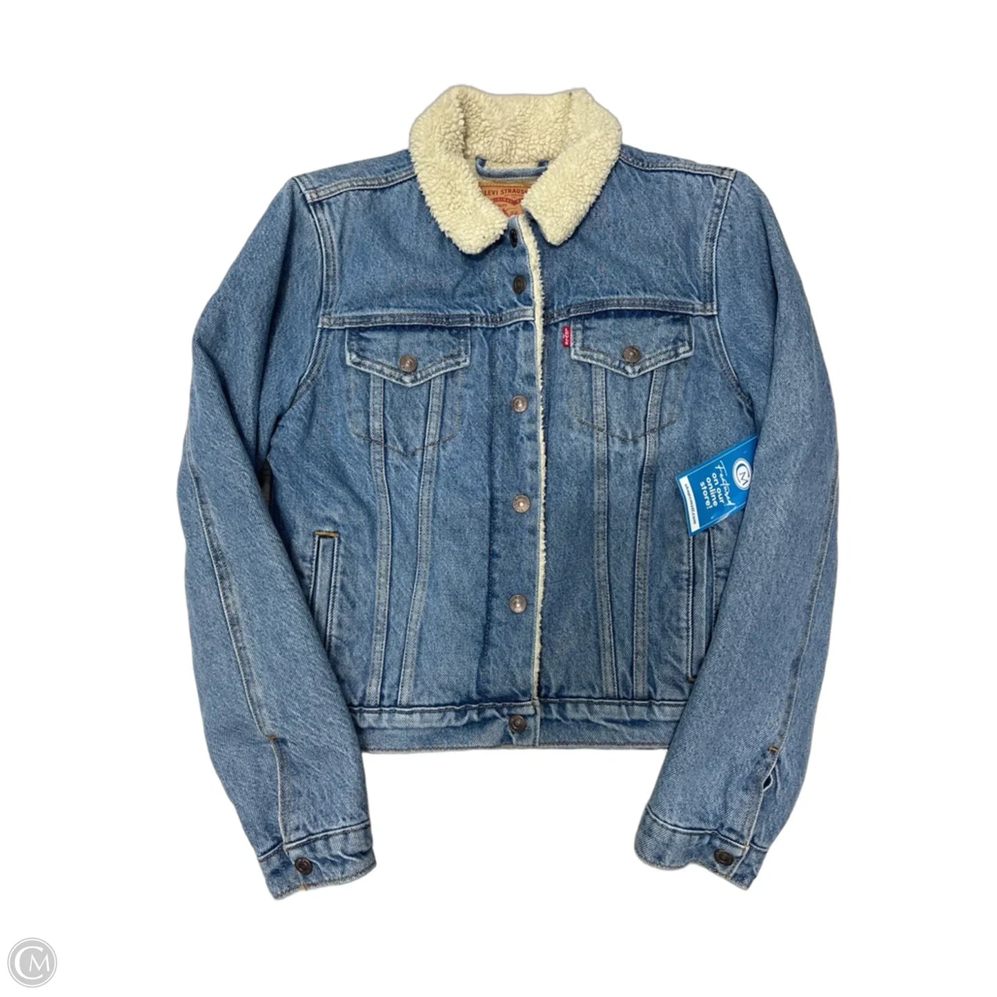 Jacket Denim By Levis In Blue Denim, Size: S