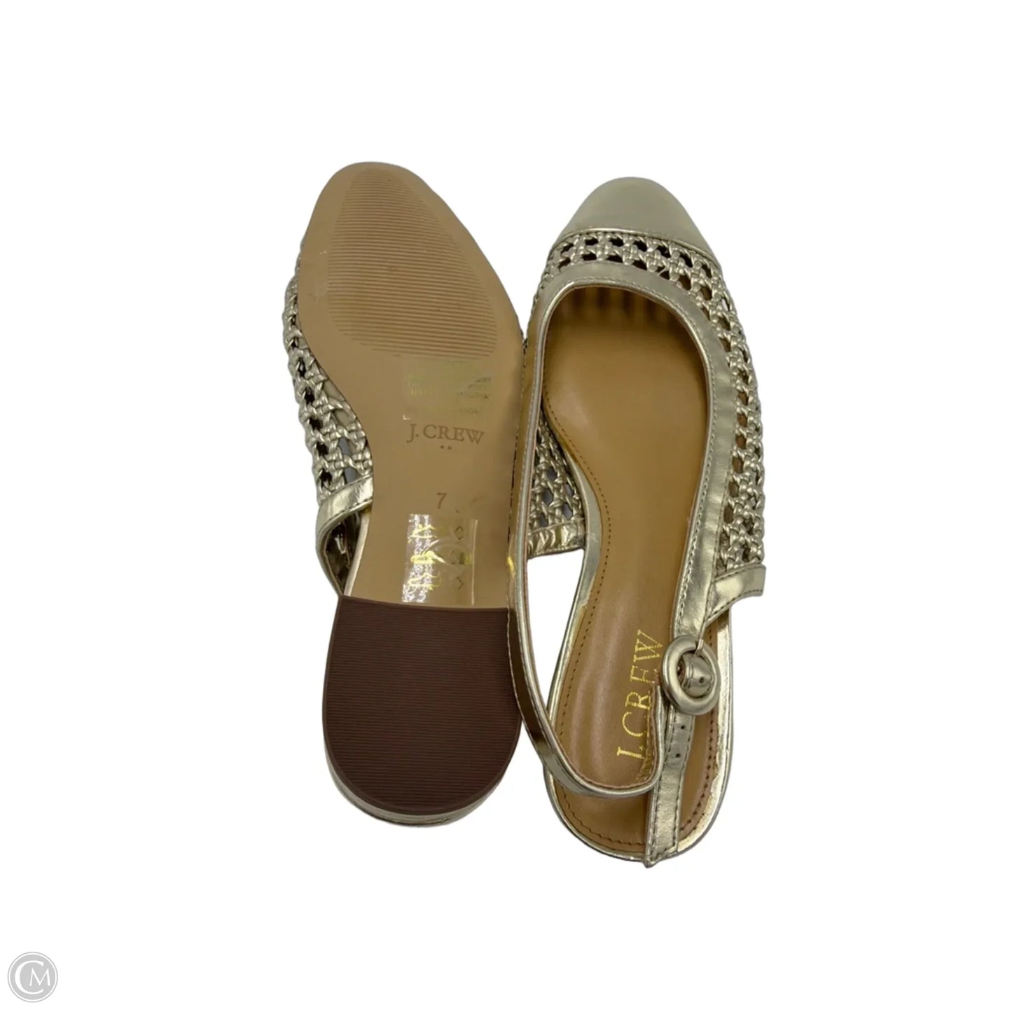 Shoes Flats By J. Crew In Gold, Size: 7