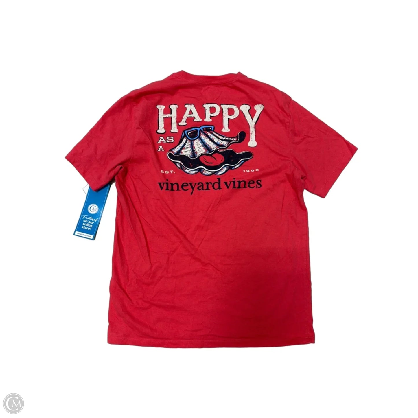 Top Short Sleeve By Vineyard Vines In Red, Size: M