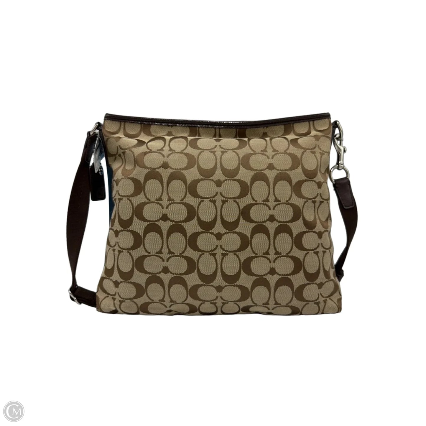 Coach Signature Stripe File Designer Handbag Crossbody