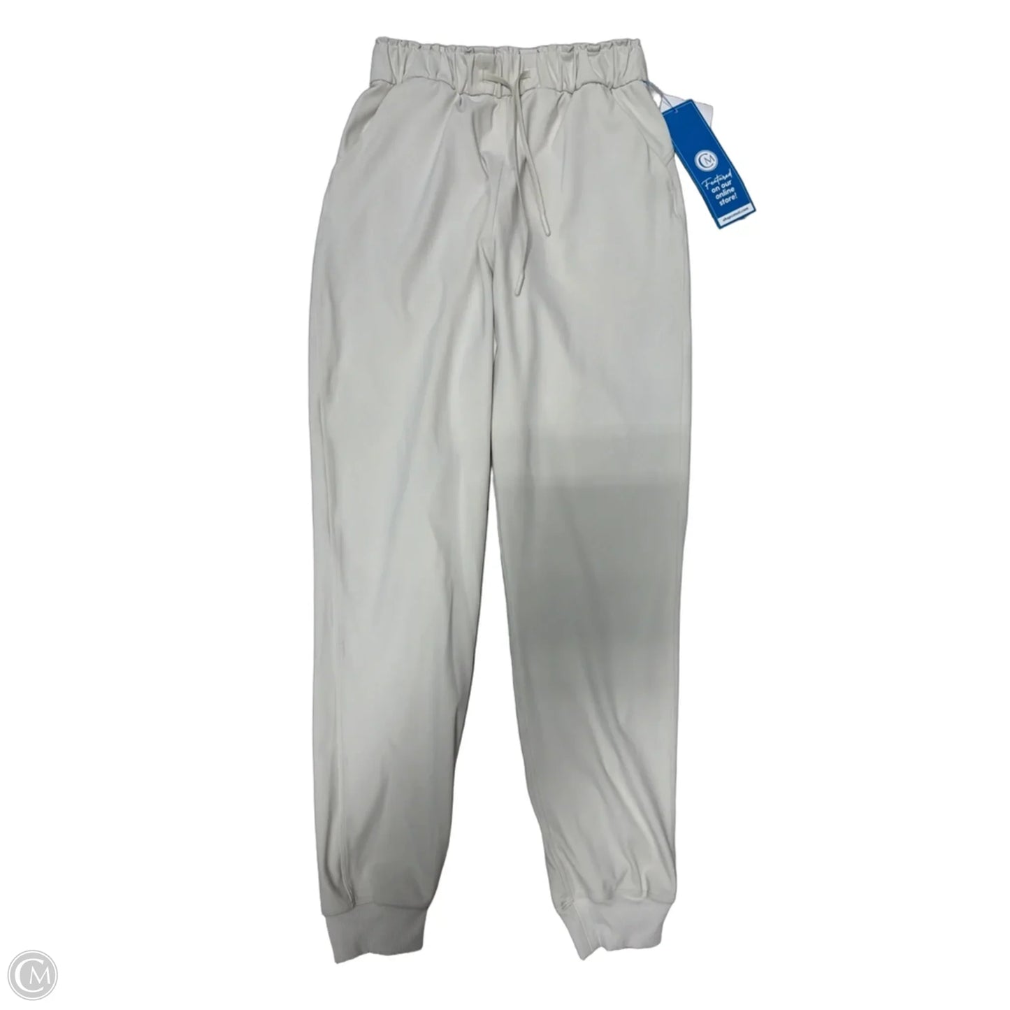 Athletic Pants By Lululemon In Cream, Size: S