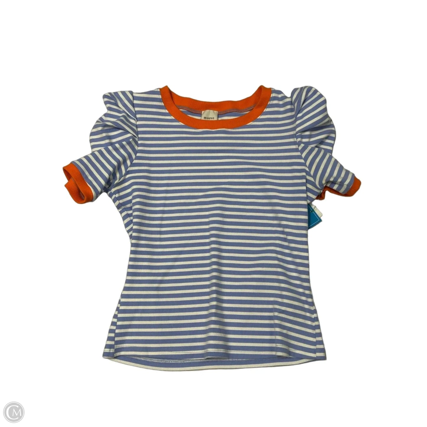Top Short Sleeve By Maeve In Striped Pattern, Size: M