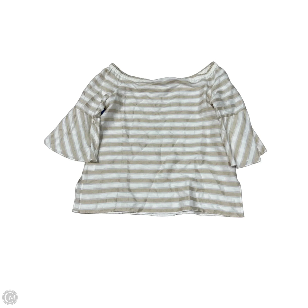 Lafayette 148 Striped Designer Long-Sleeve Top, Size XL