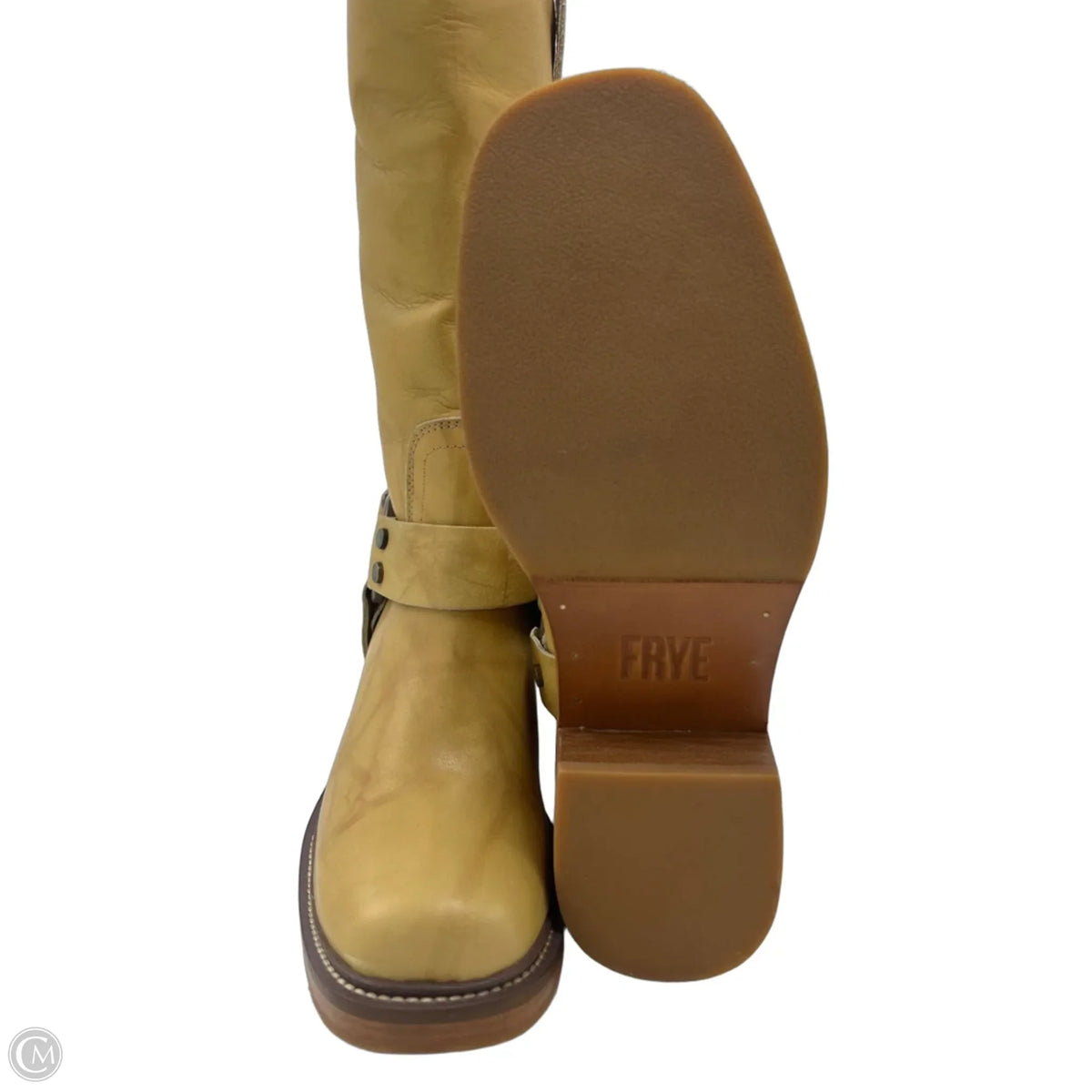 New! Frye Kate Harness Designer Boots in Tan / Yellow, Size 7.5