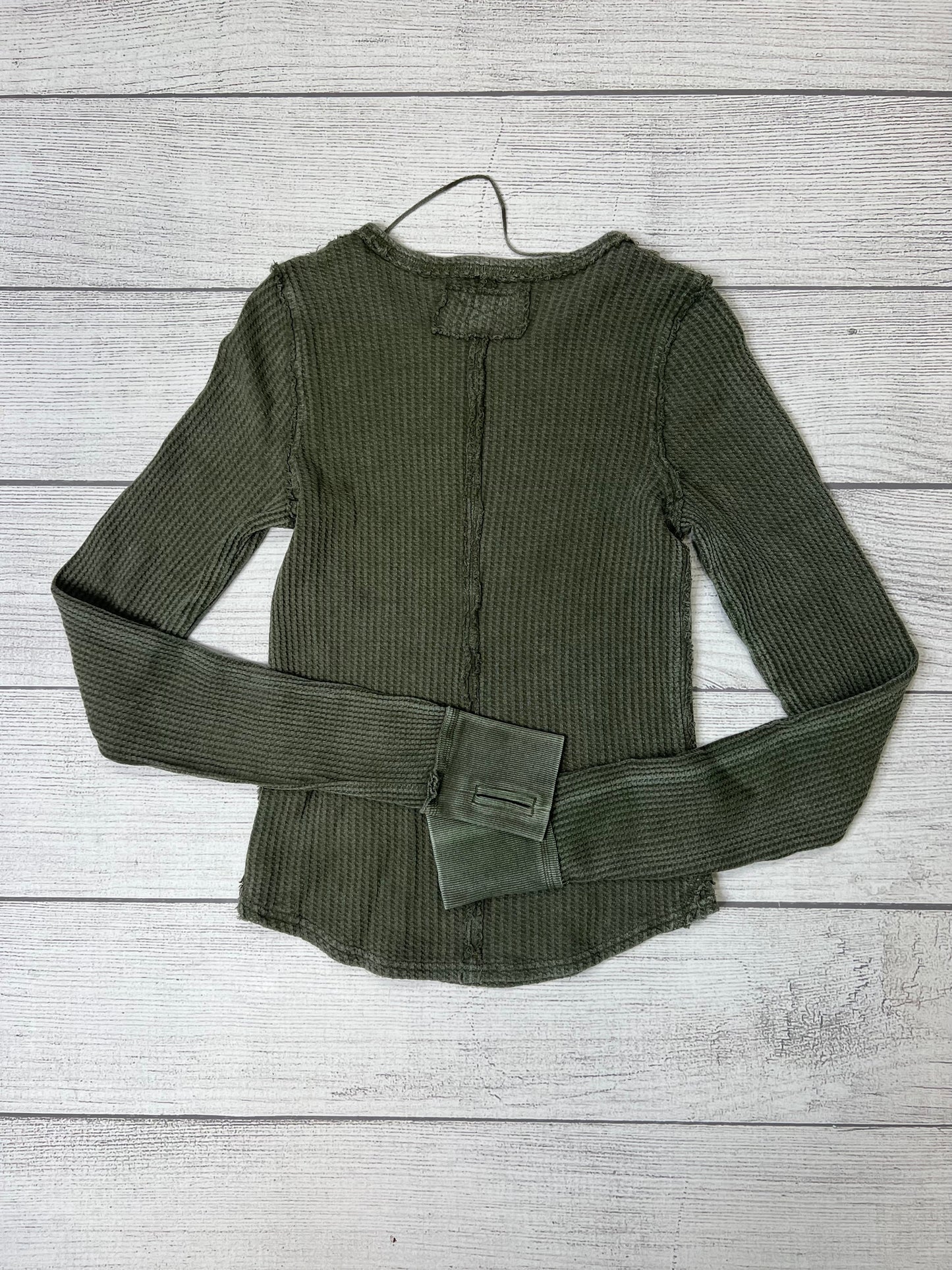 Green Top Long Sleeve Free People, Size M