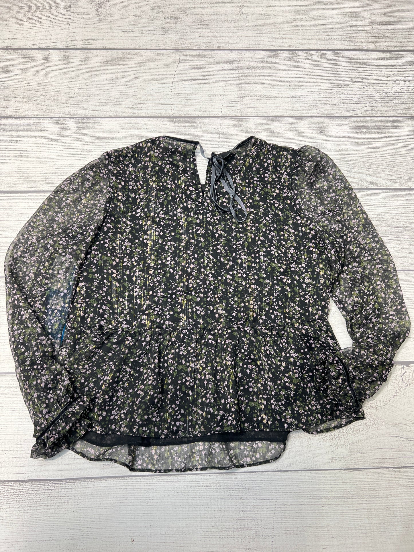 Floral Top Long Sleeve Loft, Size M