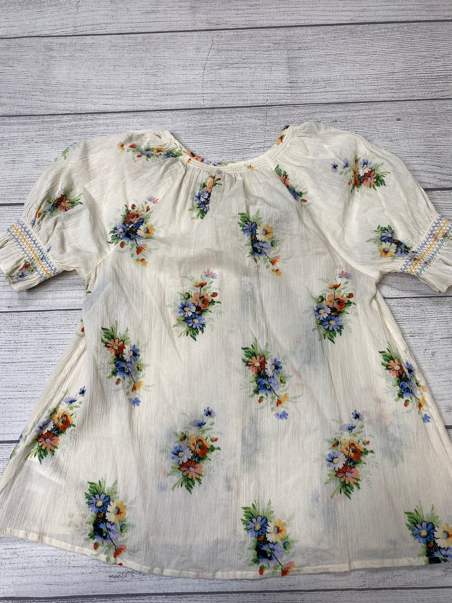 Floral Top Short Sleeve Madewell, Size S