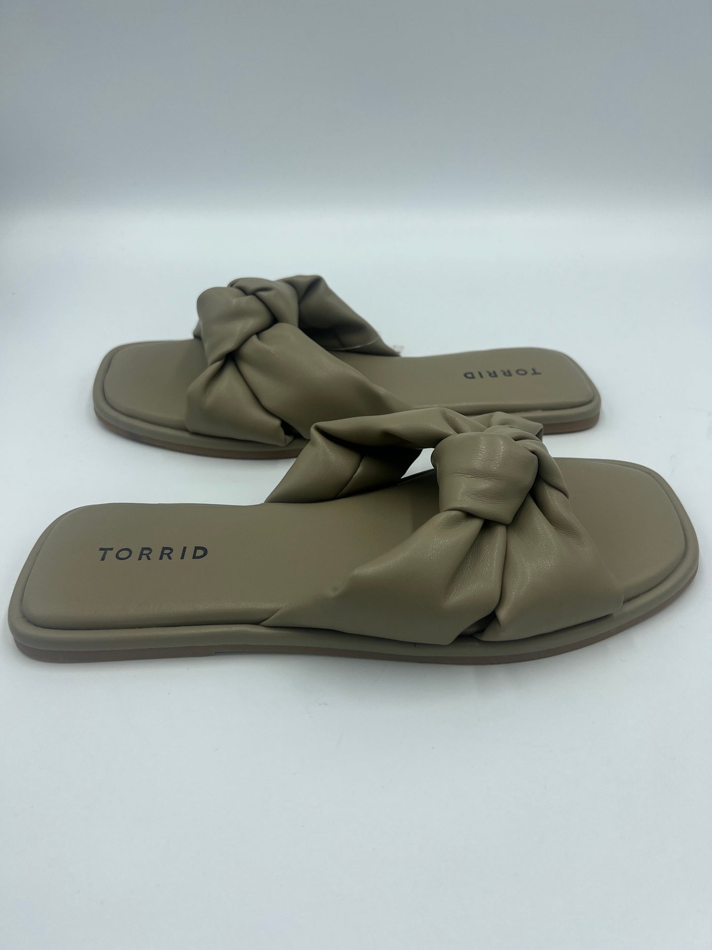 Like New! Taupe Sandals Flats Torrid, Size 9